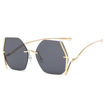 

Frameless Sun Glasses Female 2020 Trimming Gradient Sunglasses Transparent Ocean Sheet UV Protection Fashion UV400 Sunglasses