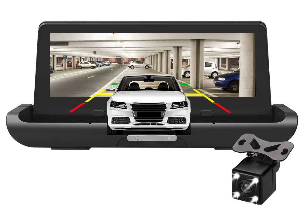 Автомобильный gps-навигатор 8," ips touch 4G Android Dash Cam ADAS DVR камера Автомобильный видеорегистратор Full HD 1080P ночного видения заднего вида