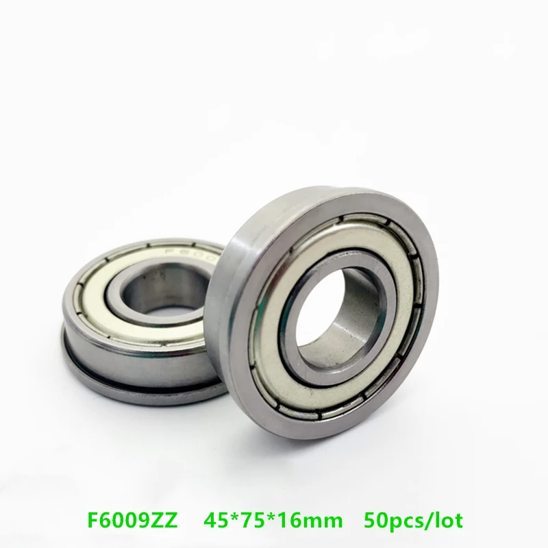 50 шт./лот фланцевый подшипник F6009ZZ F6009 ZZ 2Z Z 45x75x16 мм Миниатюрный фланец Глубокие