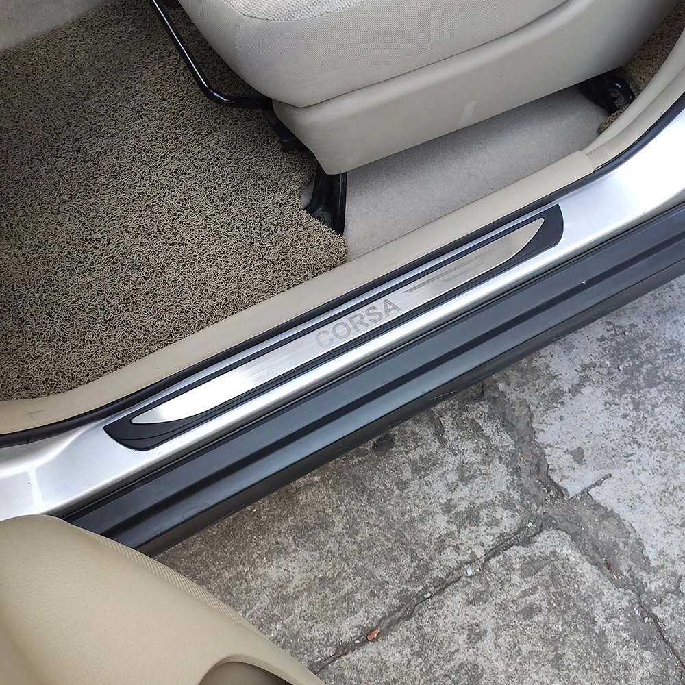 Авто аксессуары Стайлинг для Opel Vauxhall Corsa Mk Iv 2014-2021пластиковый стальной порог