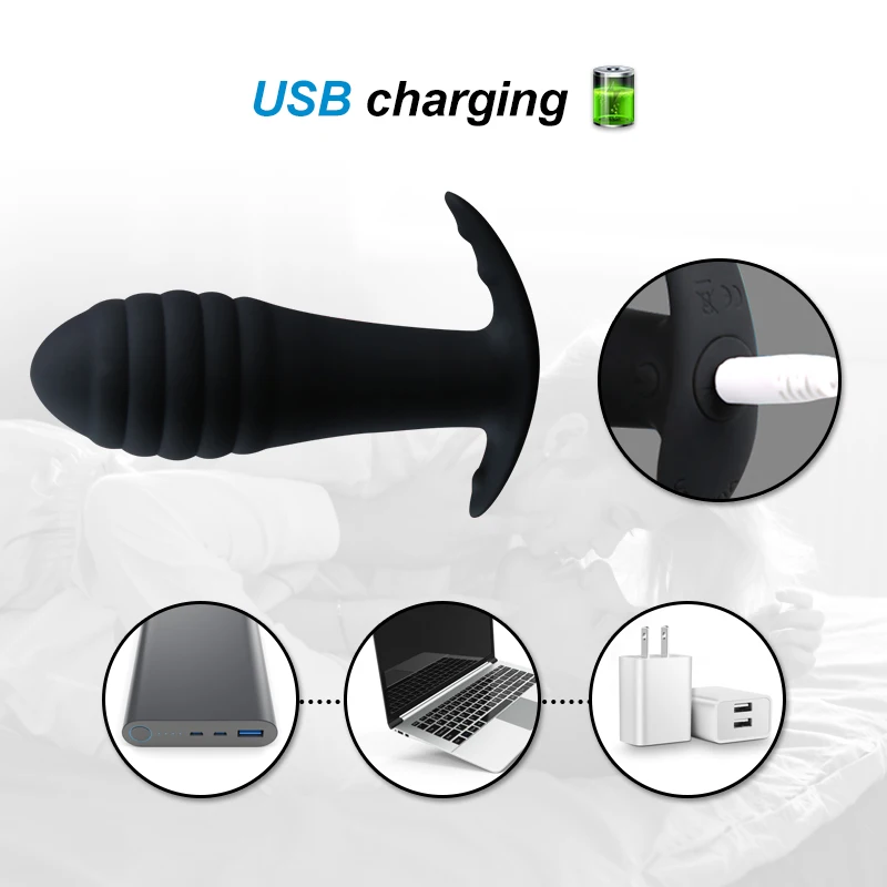 Male Vibrating Anal Plug 10 Modes Prostate Massager Anal Vibrator Butt Plug Adults Sex Toys For Gays/Women Remote Controller