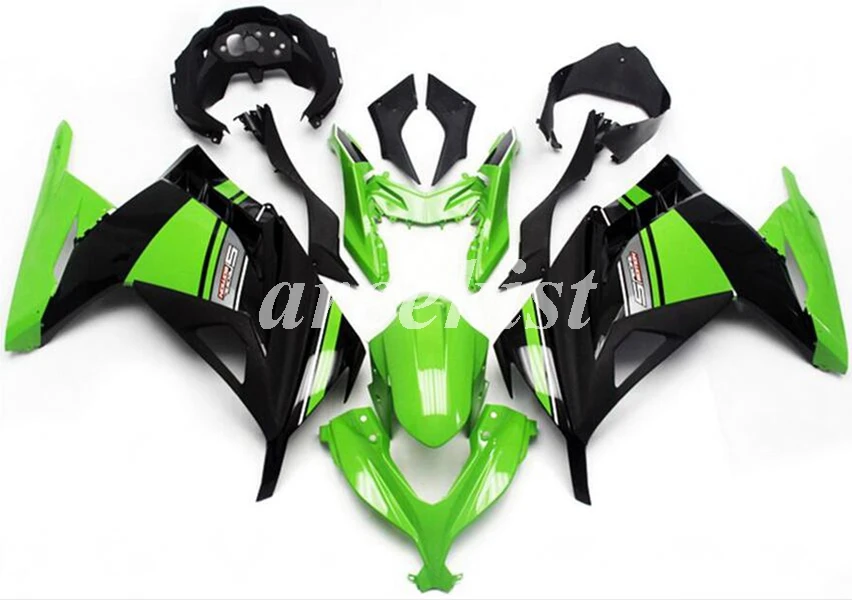 4 подарки литьевая Форма ABS Обтекатели комплект подходит для Kawasaki Ninja 300 EX300 2013 Кузов Набор холодный зеленый