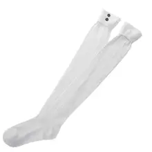 Для женщин Повседневное Ткань Кнопка эластичные сапоги до колена гольфы