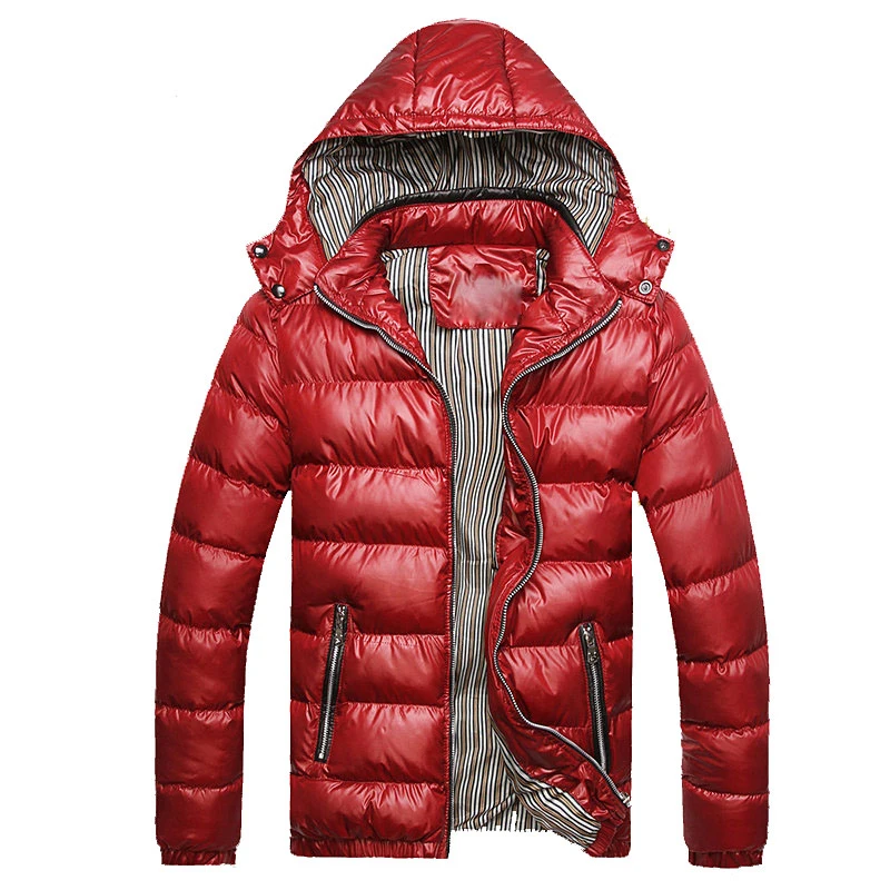Winter Coat Parkas Men Thick Hooded Fashion Casual Warm Male Slim