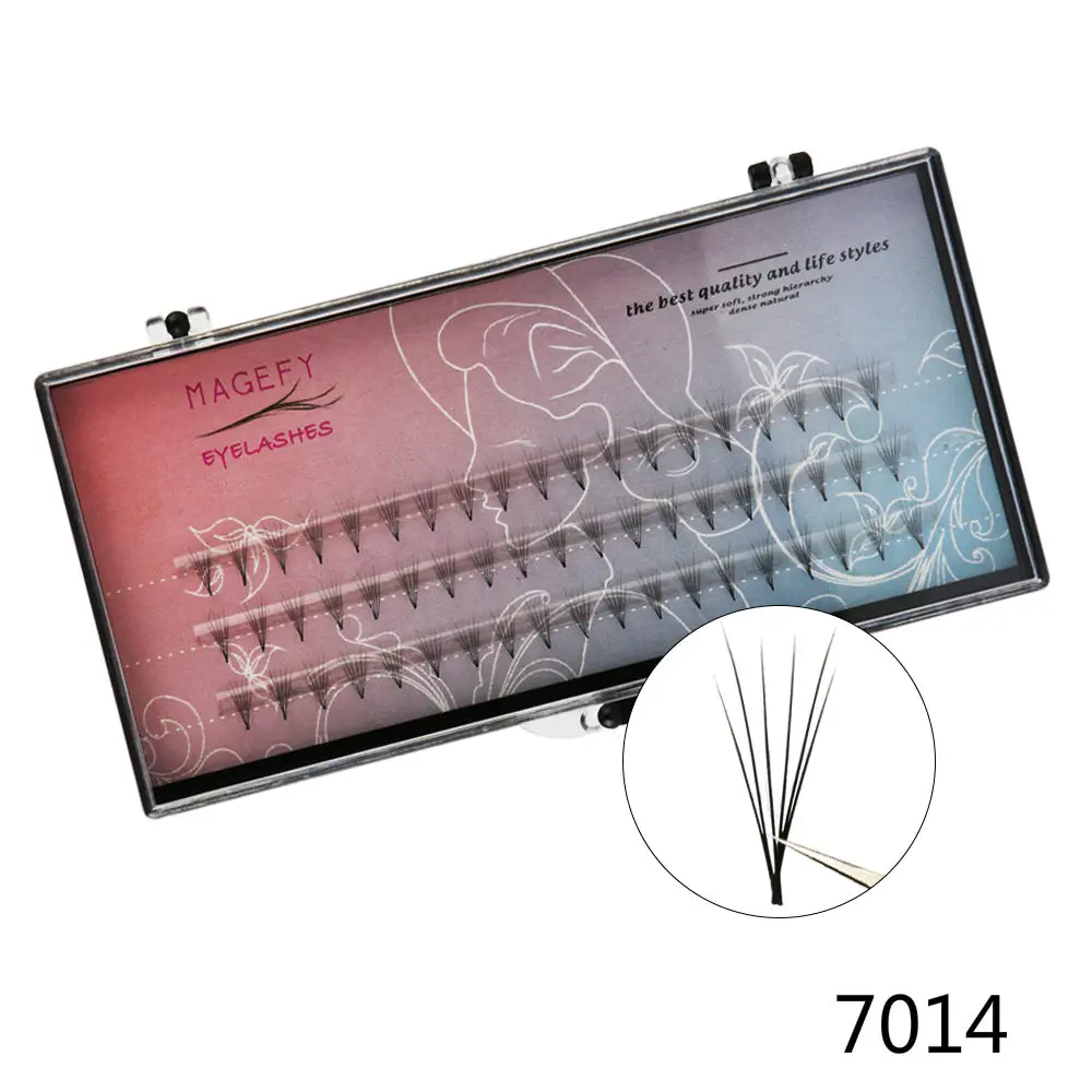 MGY7014-10packs 10 чехлов/лот 20D пряди для ресниц индивидуальные 3D ресницы для наращивания ресниц 0,07 мм натуральные стильные индивидуальные ресницы - Цвет: MGY7014-10packs