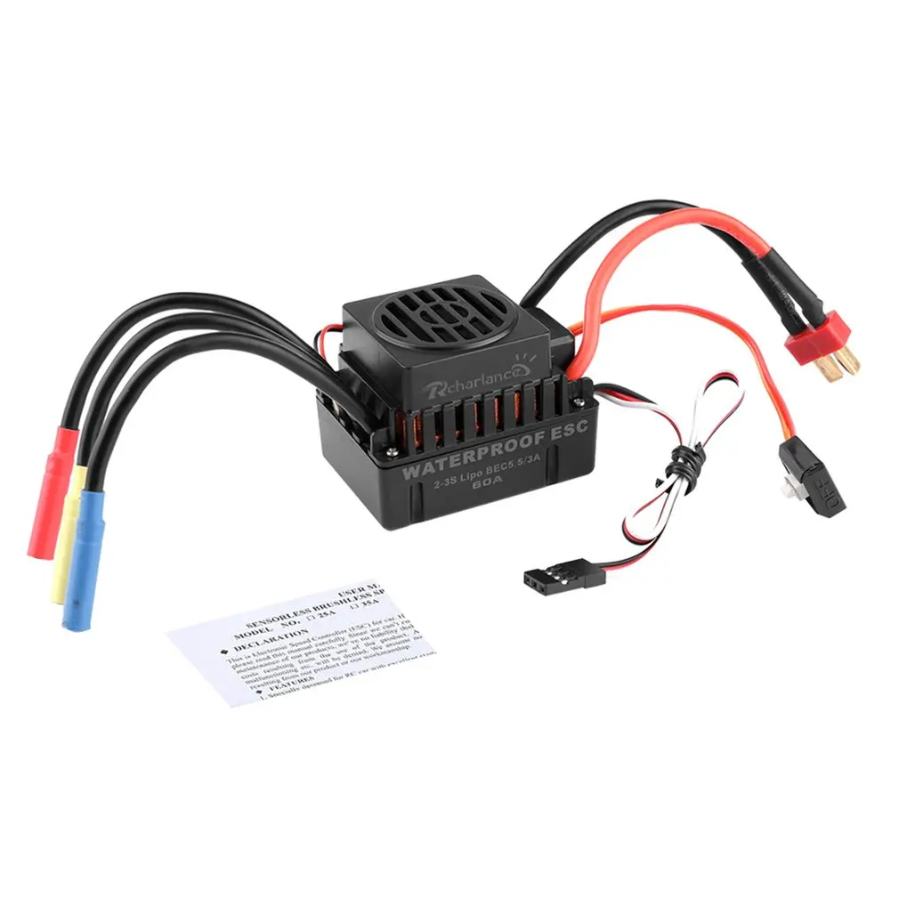 

For Rcharlance Waterproof 45/60/80/120A Brushless ESC Electric Speed Controller RC Part Accessory