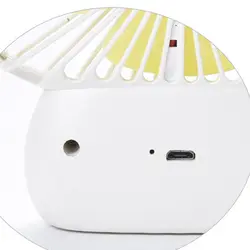 Электрический usb-вентилятор для путешествий с ночным освещением, бесшумный портативный ручной охлаждающий мультяшный гриб, 3 скорости