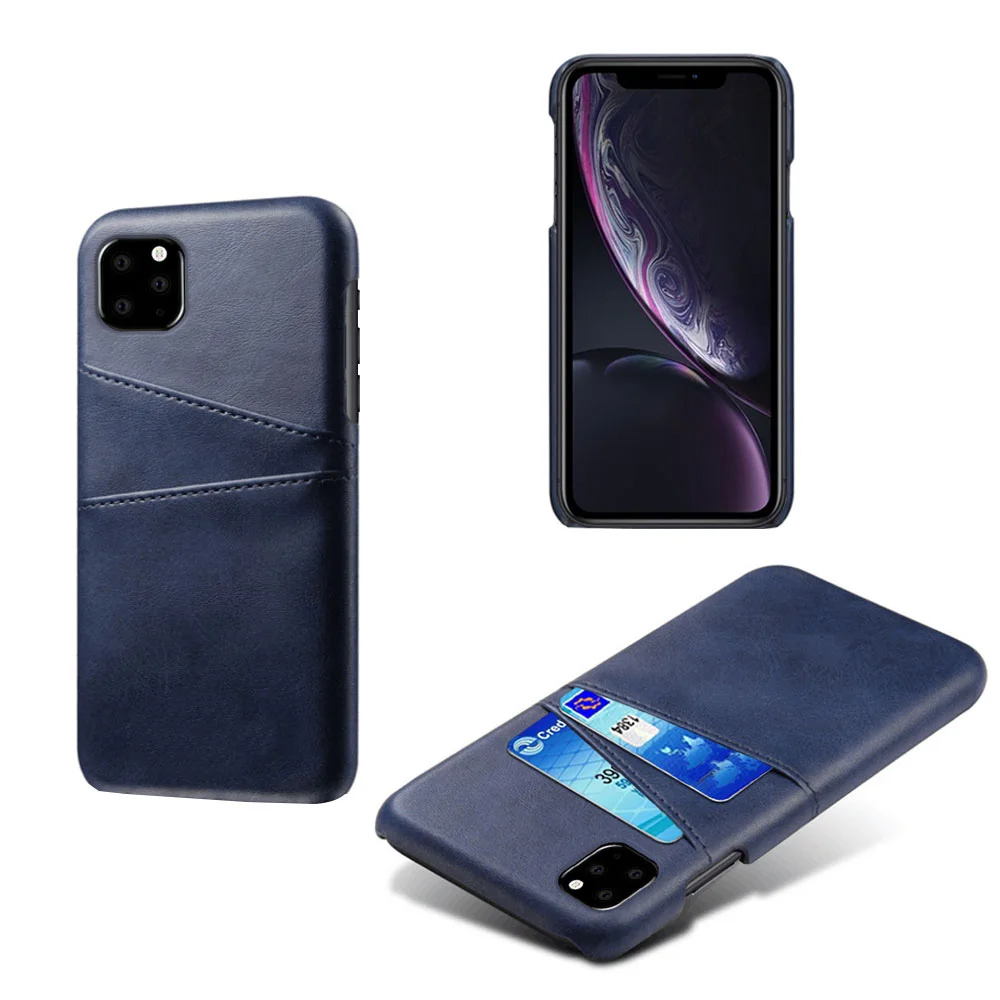 Sapphire Роскошный держатель для карт чехол для iphone 11Pro Max 11Pro 11 чехол кожаный бумажник чехол для телефона для iphone XS Max XR X 6S 6 7 8 Plus чехол - Цвет: Sapphire