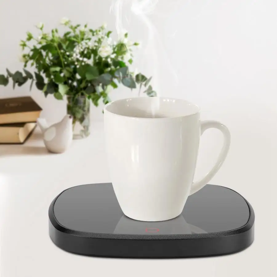 Домашний сенсорный Отопление термостат Coaster Pad Коврик электрокружка для кофе грелка черный