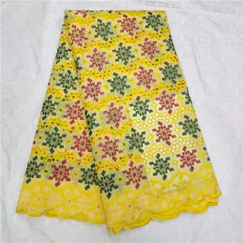 

High Quality Cotton Lace Fabric 2019 Latest Design Swiss Voile With Stone Swiss Voile Lace In Switzerland For Party Dress