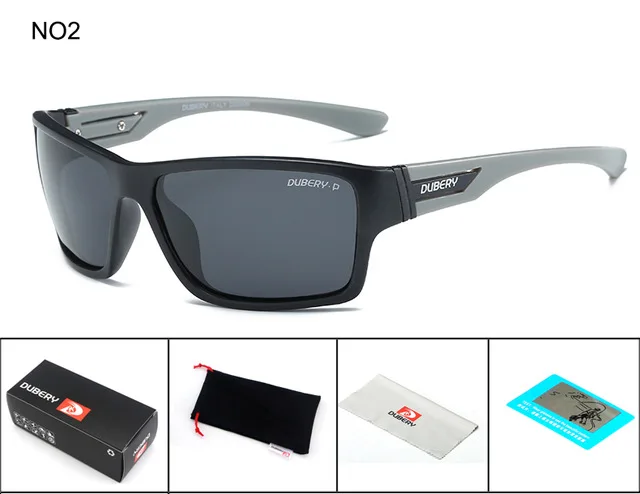 DUBERY, поляризационные солнцезащитные очки, мужские очки для вождения, мужские солнцезащитные очки,, Роскошные, брендовые, дизайнерские, Oculos 2071 - Цвет линз: NO2