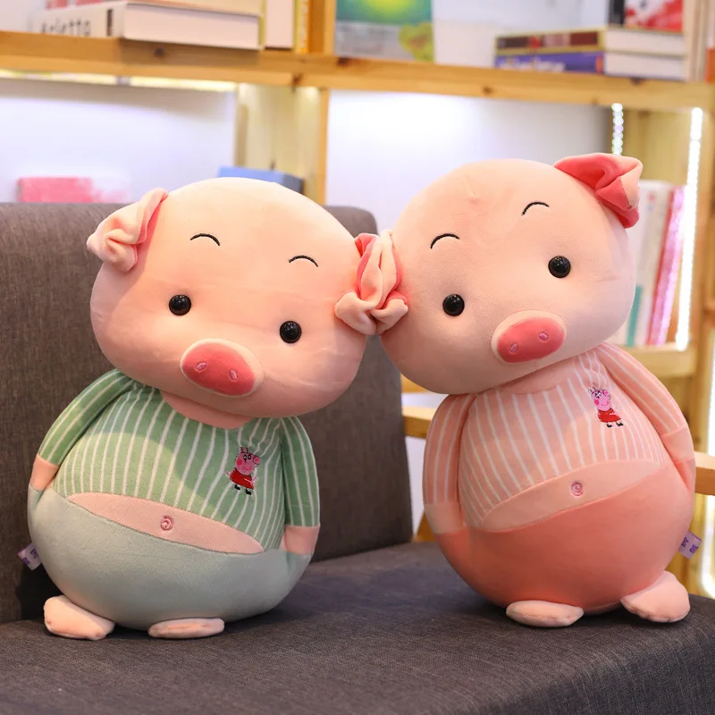 

New Style Creative Toy Cute Stripes zhu doll Elephant Plush Stuffed Pig Years Gift for a Girlfriend Birthday Gift