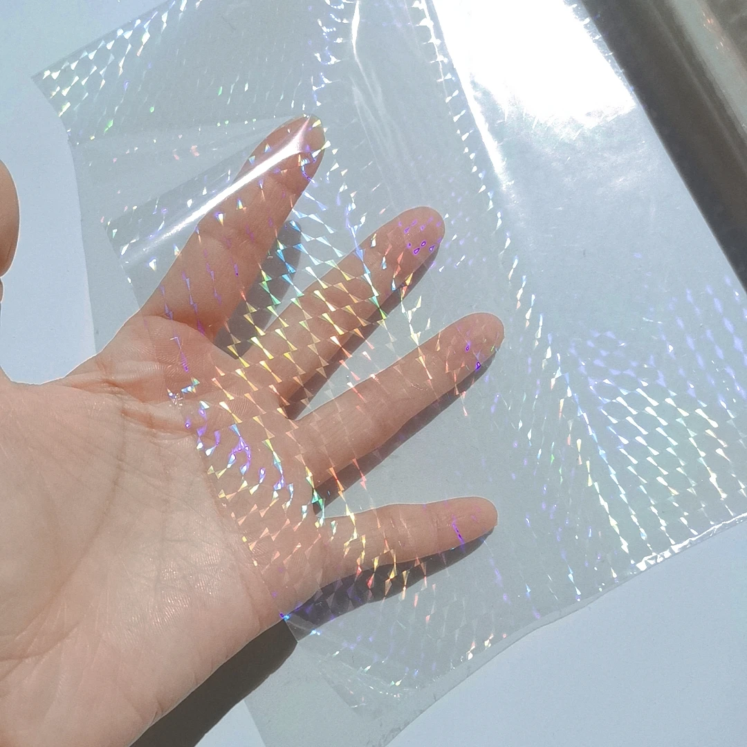 Holographic Plain Transparent Hot Stamping Foil 21cm X 120m/Lot DIY Package Box On Paper or Plastic hot stamping foil film