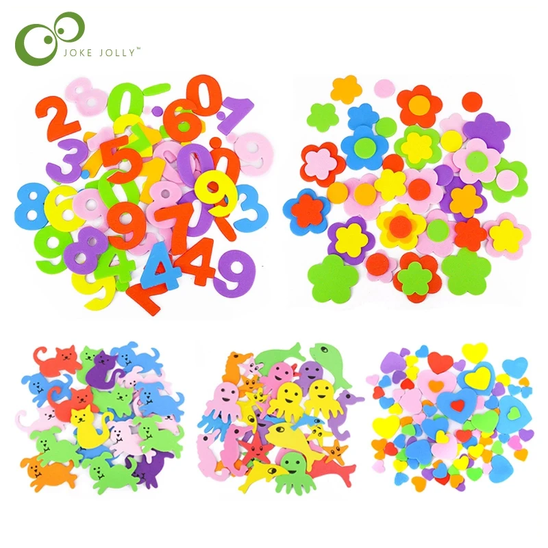 Craft Diy Toy Foam-Sticker Geometric-Figure Learning-Kindergarten Star Early-Educational