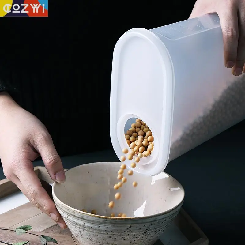 2.3l пластиковые герметичные пищевые баки-контейнеры для хранения бытовых зерновых диспенсер Зерна Риса контейнер с небольшой крышкой