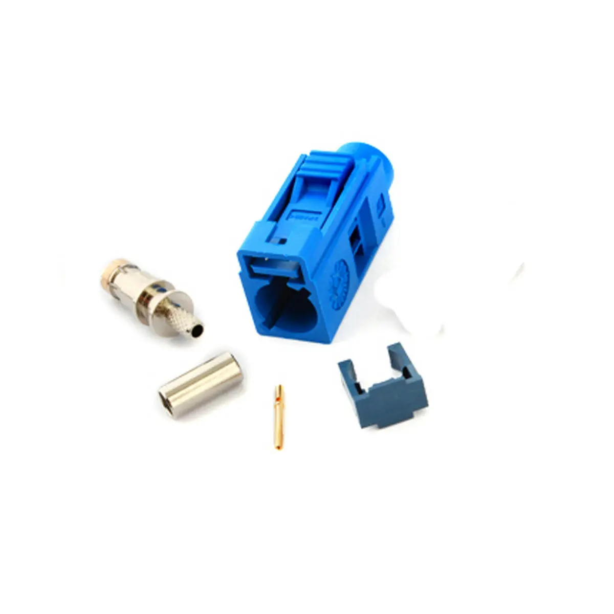 YiNiTone 5pcs Fakra C Blue/5005 Female Jack Connector Crimp for Cable RG316 for GPS Antenna telematics&navigation jack rectangular petrol blue поднос l