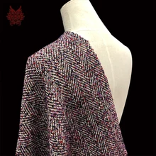 Высокое качество африканская винтажная стильная шерстяная ткань с узором в елочку шерстяная ткань для зимнего пальто telas tissus SP5908