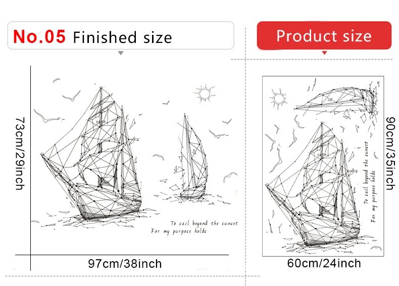 Abstract Whale Wall Stickers for Living room Bedroom Sofa Wall Decor Removable Vinyl Wall Decal Home Decor Unicor Sailboat Deer