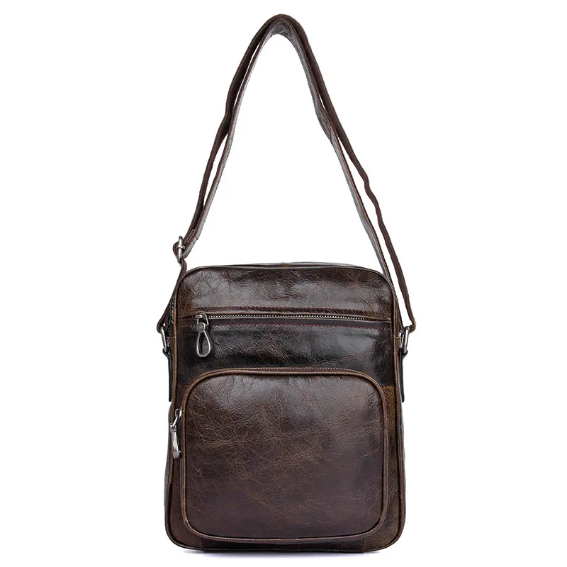 Neouo Leather Vintage Square Cross-body Bag Front View