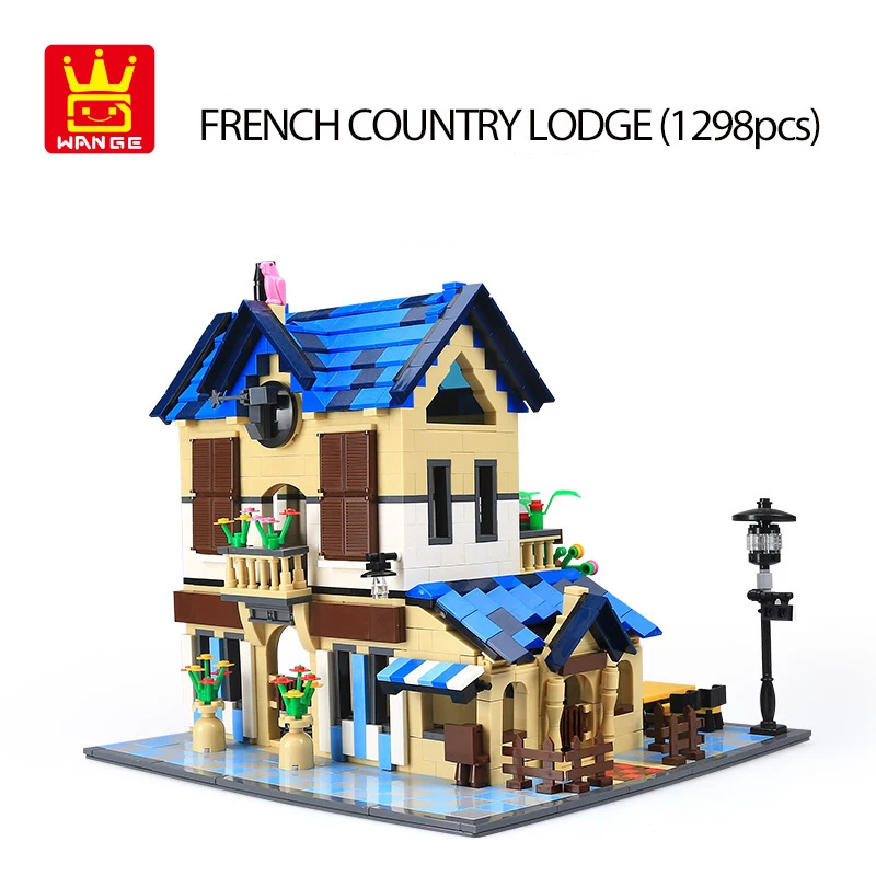 

City Architecture Cottage Model Compatible legoinglys Friends Classic French Villa House Building Blocks 5311 For Kids Toys
