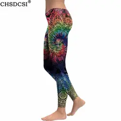 CHSDCSI модные леггинсы сексуальные повседневные высокоэластичные красочные печатные леггинсы гимнастические спортивные брюки плюс размер