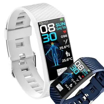 

Waterproof Fitness Bracelet DT58 Pro Temperature Monitoring HRV Breathing Guidance App Changing Clock UI Men and Women Bracelet