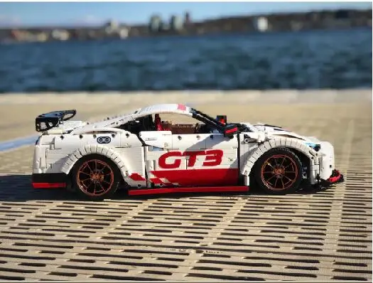 MOC 25326 GT-R Technic Nissan Высокая мощность спортивный автомобиль технология совместима с Iego кирпичи модели строительные блоки игрушки подарки