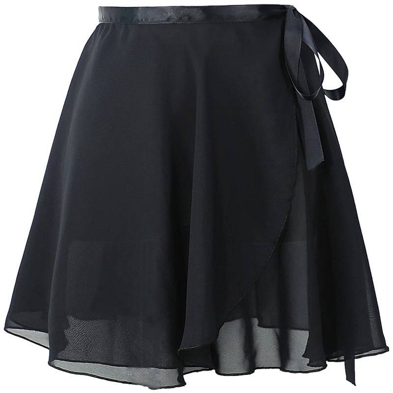 Girls Ballet Skirts Dance Skirt White Black Chiffon Skirts Woman Ballet