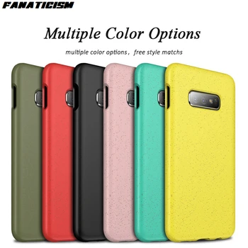 Preise 500pcs Stoßfest Silikon Natürliche Weizen Stroh Matte Fall Für Samsung Galaxy S10 Plus S10E Weichen Silikon Telefon Zurück Abdeckung