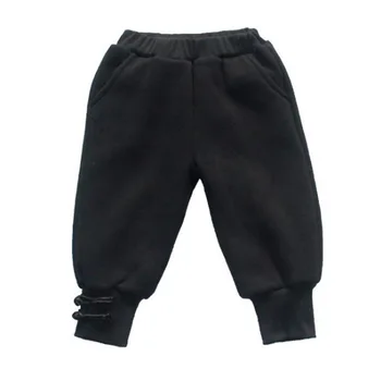 

Boy Leggings Autumn Winter Children Double-layer Thick Casual Pants Trousers Kids Clothing Solid Color Toddler Sports Pants