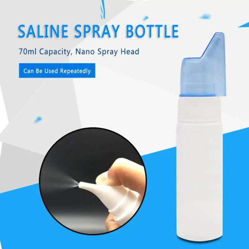 70ML Rhinitis Nasal Spray Refillable Bottle Nasal Wash Neti Pot Mist Pump Bottle Spray Rhinitis Treatment Liquid Storage Bottles refillable bottles medicine storage container