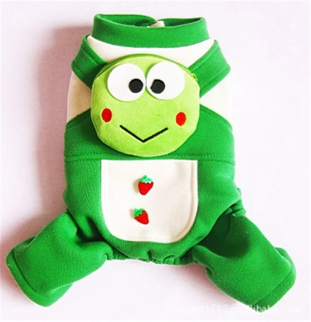  New Warm Dog Clothes Winter Puppy Outfit Clothing For Dogs Costume Frog Four Legs Pet Jumpsuit Puppy Cloth For Dogs Coat Jacket (1)