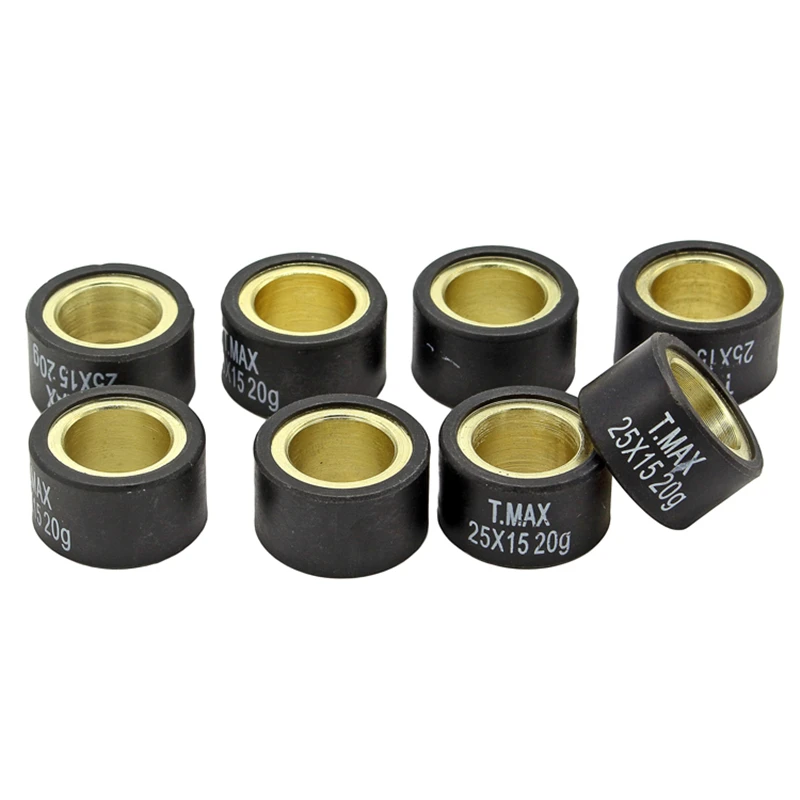 25*15mm 20g Motorcycle Scooter Variators Rollers For Yamaha TMAX500 TMAX530 T-MAX530 T-MAX500 XP530 TMAX T-MAX 530 Clutch Beads scooter variator roller set