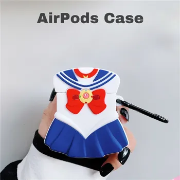 

For AirPods 1/2 Case Cute Cartoon Sailor Moon 3D Earphone Case for Apple Airpods 2 Cover Sailor Suit Soft Protect Fundas