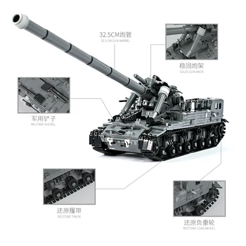 

Creative MOC Military Series The T92 Tank Set Children Education Building Blocks Bricks Boy KIds Toys Model Gifts