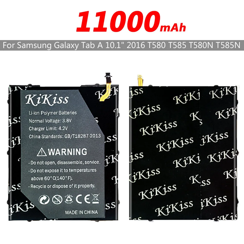 Аккумулятор kikiss 11000 для Samsung Galaxy Tablet Tab A EB-BT585ABE 10 1 T580 2016 T585 T580N SM-T585C мАч | Мобильные