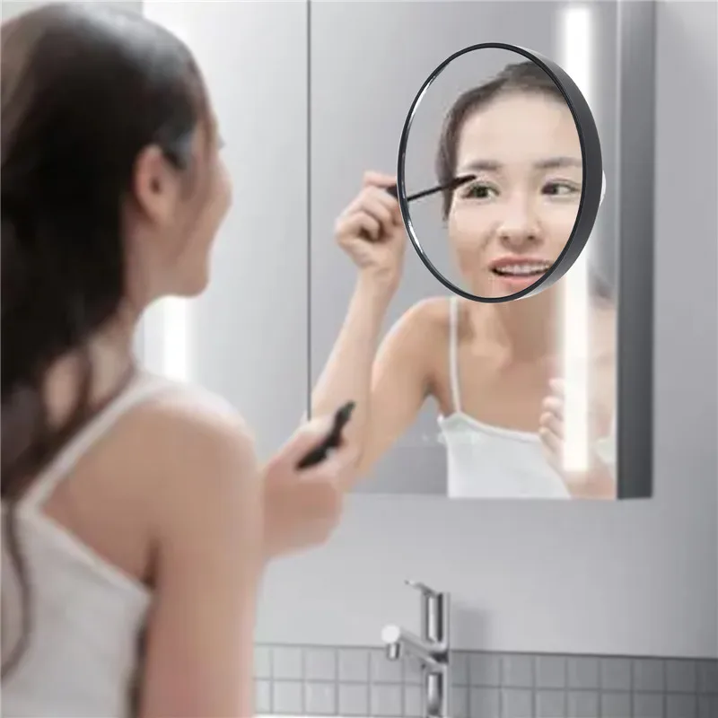 9cm Powerful 10X Magnifying Mirror With Suction Cup Makeup Compact Mirror Cosmetic Shave Travel