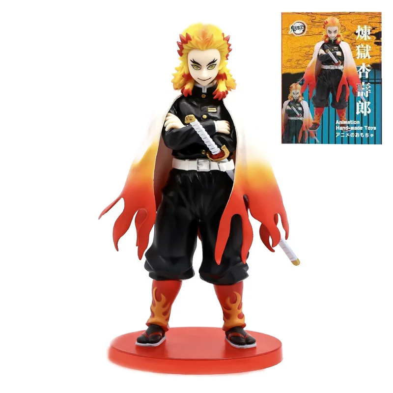 23cm Kimetsu no Yaiba anime Figure Demon Slayer Action Rengoku Kyoujurou figurine PVC Collectible model toys gifts doll | Игрушки и
