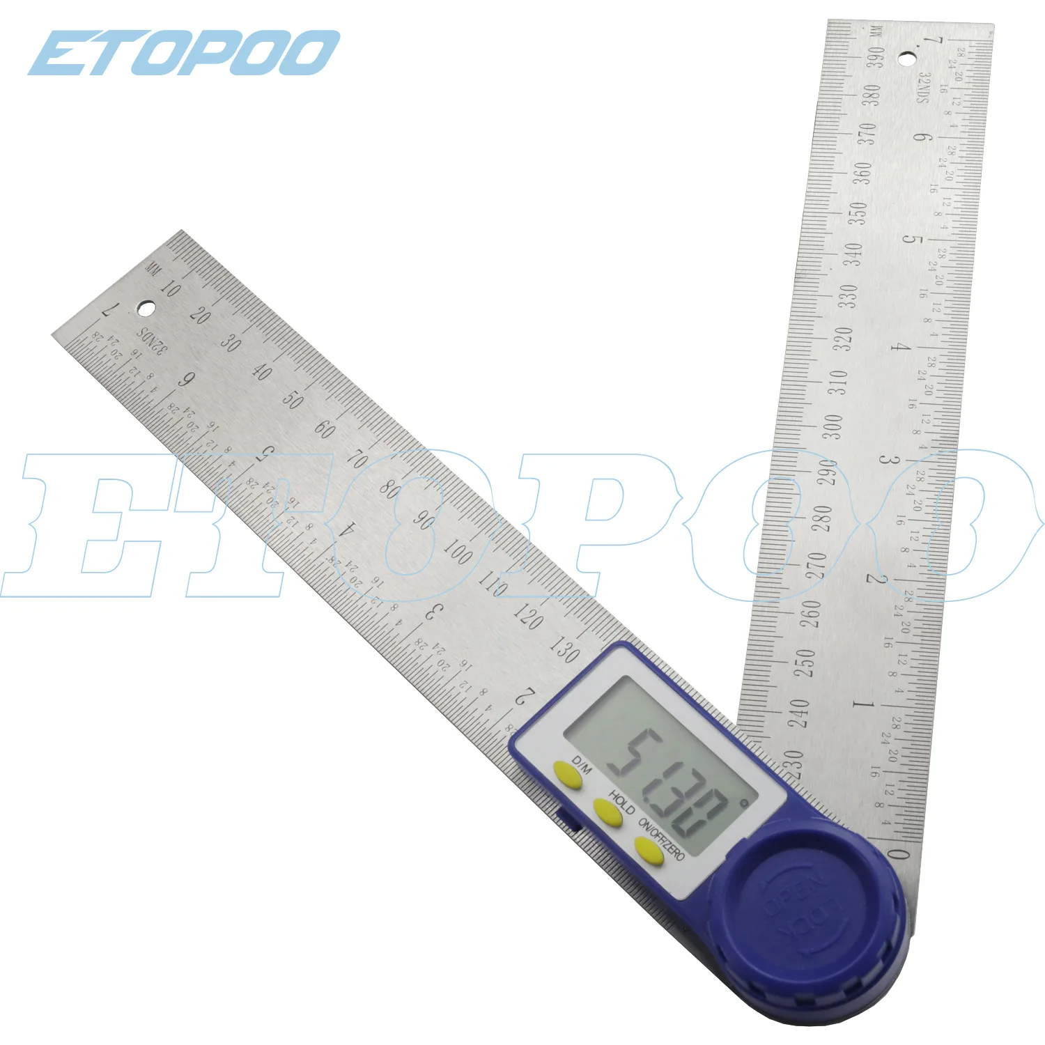 

Huo Te 200 Mm Stainless Steel Digital Angle Ruler Angle Instrument 999.9-Degree Two-in-One Digital Angle Ruler