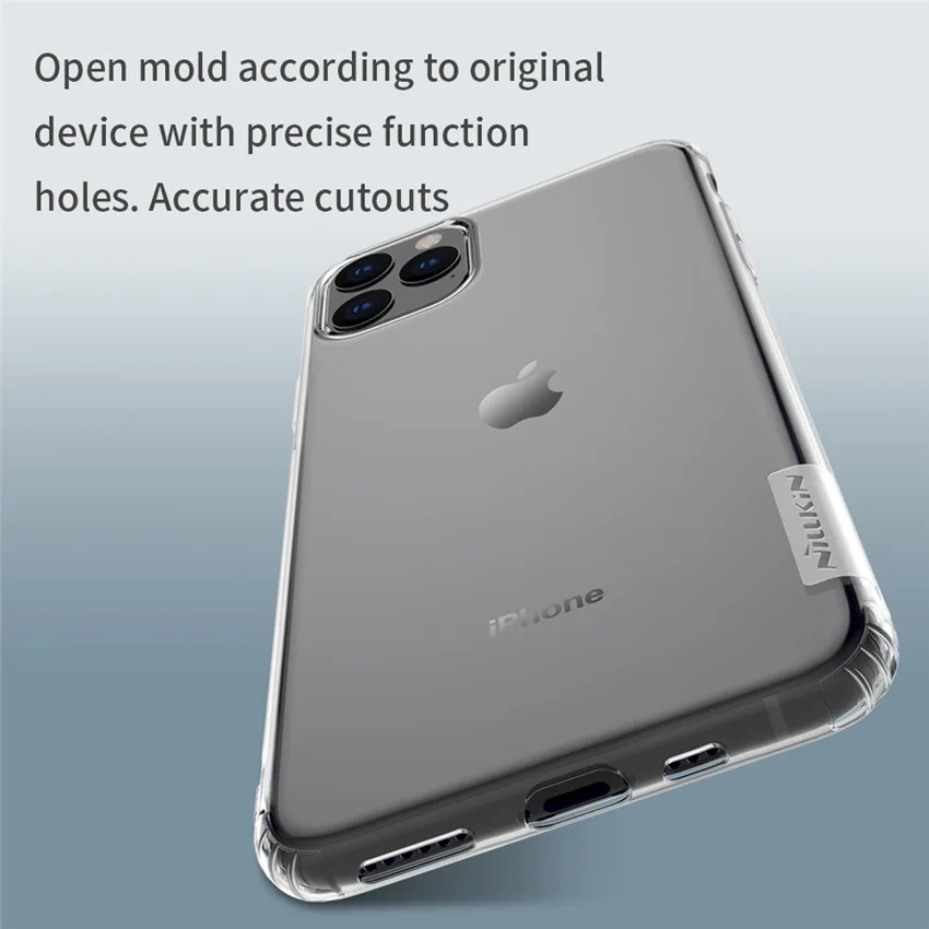 Для iPhone 11 чехол NILLKIN природа ультра тонкий пластиковый чехол для iPhone 11 встроенные Чехлы мягкие из кожи TPU чехол для iPhone 11 6,1''