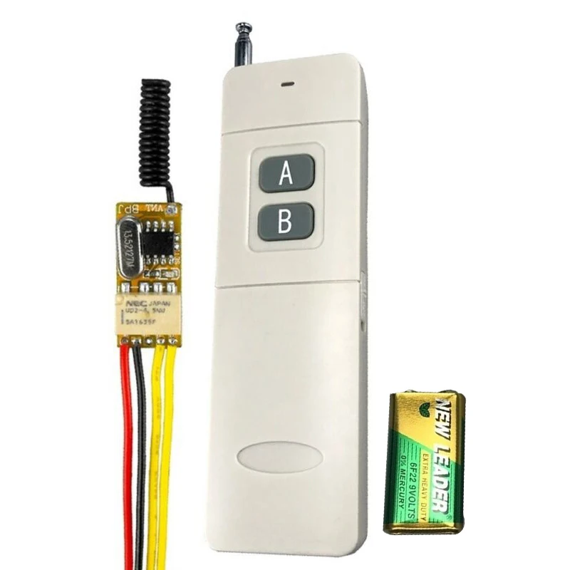 2 кнопки переключатель пульт дистанционного управления приемник 433 МГц/315 МГц