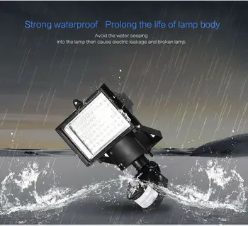 

LED Solar Lamp 60LEDs PIR Motion Sensor Solar Light Outdoor Waterproof LED Wall Light For Garden Outdoor Lighting