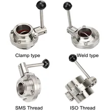 Sanitary  Tri Clamp Butterfly Valve 1/2 