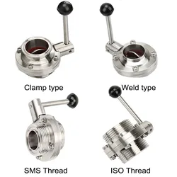 Sanitary  Tri Clamp Butterfly Valve 1/2 