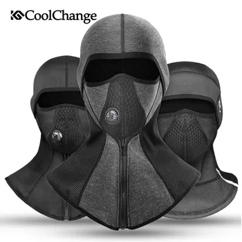 

CoolChange Thermal Fleece Snowboard Shield Hat Cold Headwear Winter Cycling Face Mask Cap Ski Bike MaskBicycle Training Mask