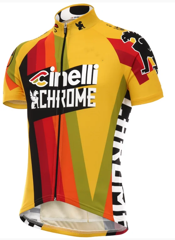 Pro Cinelli велокофты с коротким рукавом комплект одежды нагрудник шорты для мужчин летняя MTB велосипедная Одежда Майо кулот спортивная рубашка - Цвет: 1