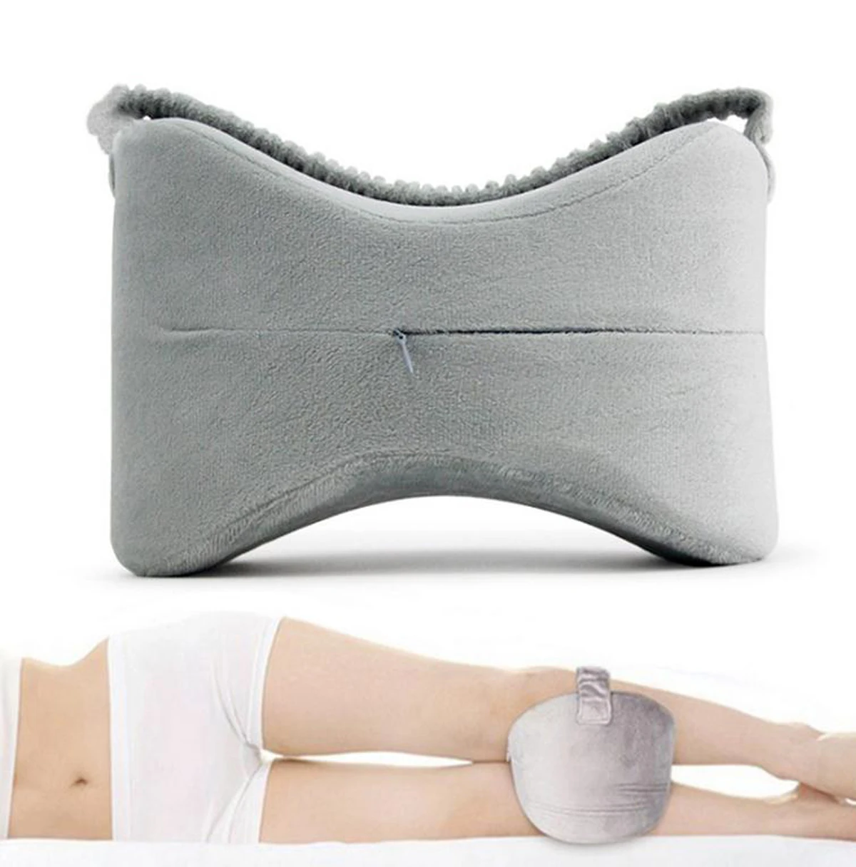Knee Pillow Comfort Pure Memory Foam Leg Pillow for Sciatica Relief Back Pain Leg Pain Hip And Joint Pain with Washable Cover