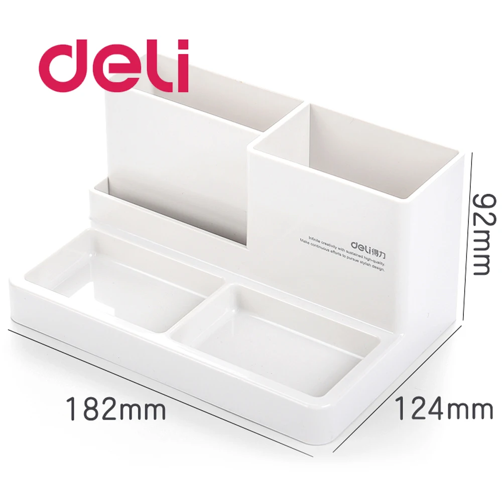 Deli 1 шт. многофункциональная Милая подставка для ручек, для хранения коробка держатель для офисной ручки Студенческая большая емкость многослойные пластиковые пеналы для ручек