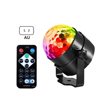 

Lithium battery and electric motor remote control voice control LED crystal magic bulb dance lamp laser light colorful rotation