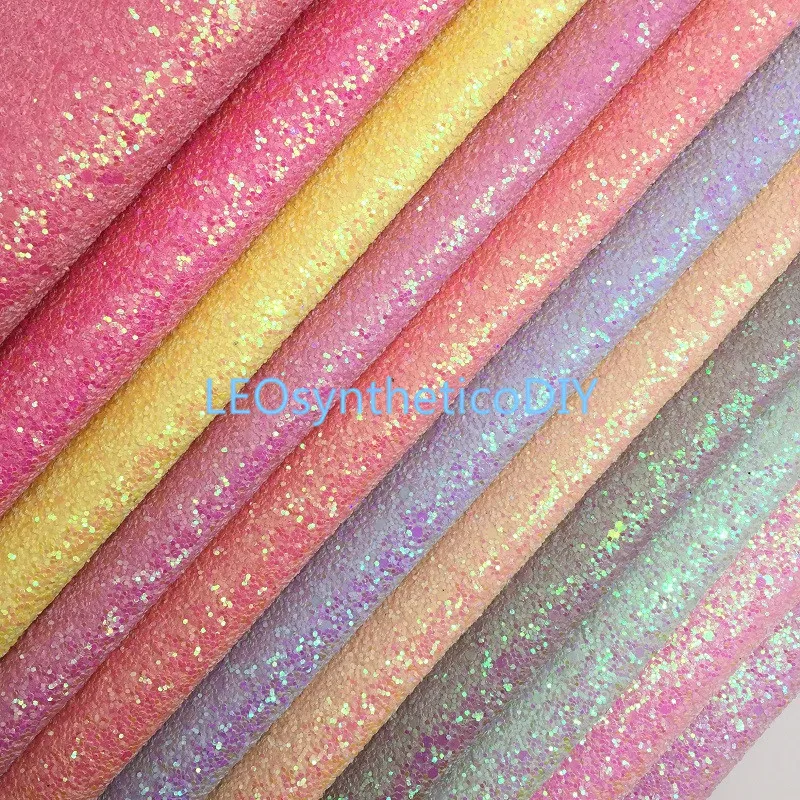 1PC 21X29CM Glitter Fabirc Chunky Leather Pastel Sheets For Making Bows LEOsyntheticoDIY T426 | Дом и сад